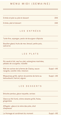 Menu Restaurant Milprée Page 3