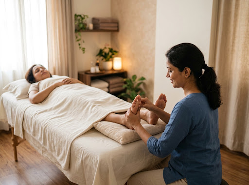 Feeling mentally exhausted, restless sleep, or constant body tension? Reflexology at ATHRICO DRPA… post image