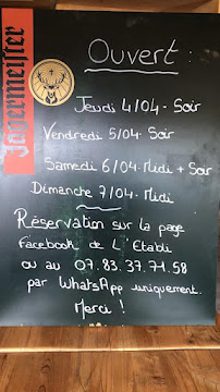 Menu Restaurant l’Établi Page 4