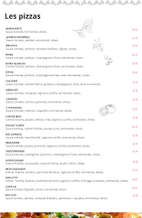 Menu La Pizza Porticcio Page 1