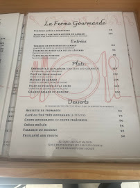 Menu La Ferme Gourmande Page 1