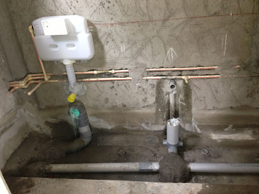 Bathroom plumbing work successfully completed with high-quality CPVC & PVC pipe installation. We… post image