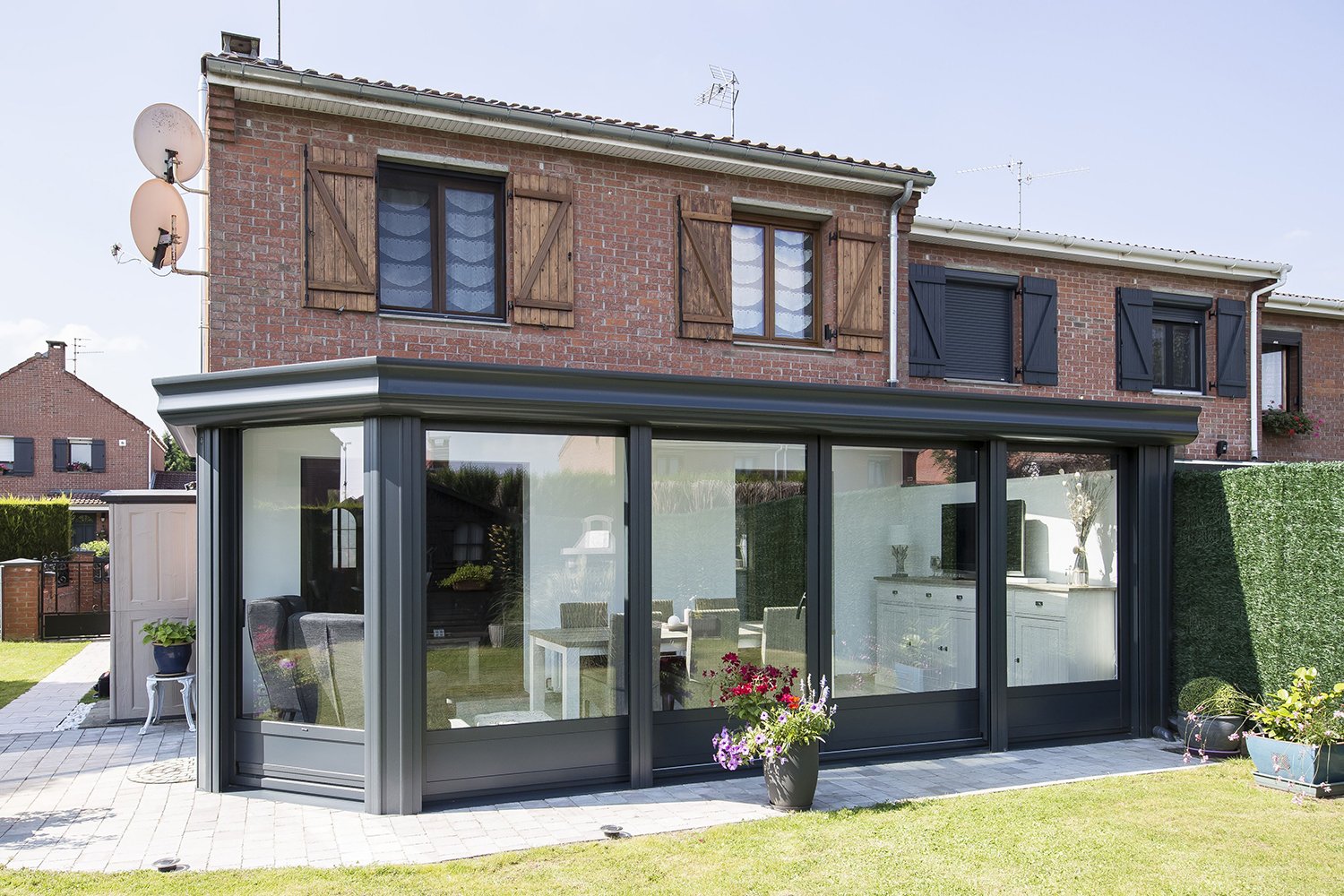 AKENA véranda, extension de maison, pergola bioclimatique, carport et pool house Goderville - réalisation