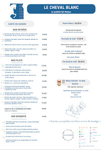 Menu Le Cheval blanc Page 2