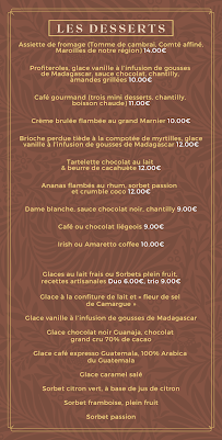 Menu Le 8 - Les Restaurants Nicolas Pierre Page 1