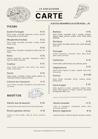 Menu La Sablésienne * Restaurant-Pizzeria-Caviste Page 2
