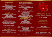 Menu Royal Lys d'Or (Les Cinq Saveurs) Page 1