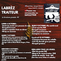 Menu Restaurant Labrèz - La Brez Page 1