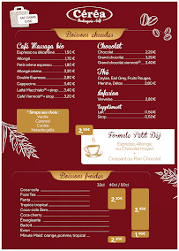 Menu Céréa Café - Nevers Rue De La Pelleterie Page 1