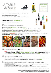 Menu La table du patio Page 1