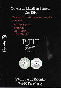 Menu P'TIT Francis Page 2