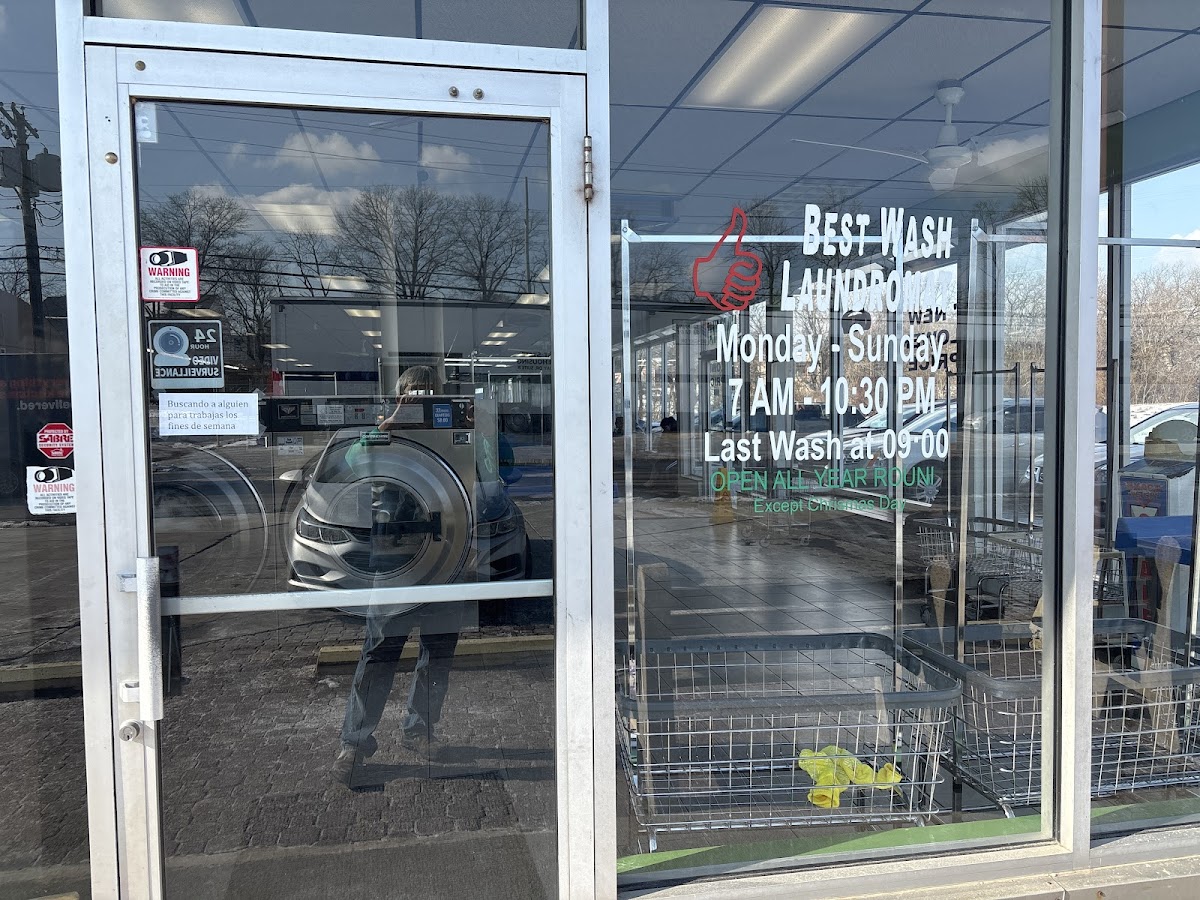 Clean laundry equipment at Best Wash Laundromat in Wilmington, DE