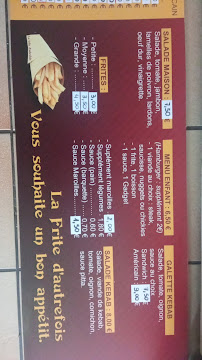 Menu La Frite d'Autrefois Page 4