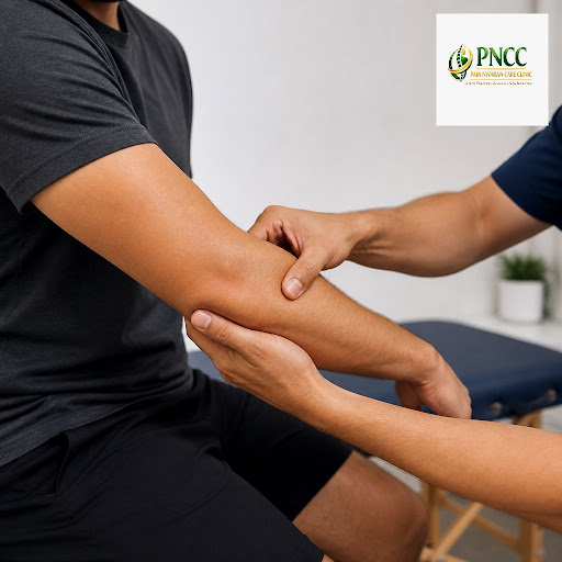 Struggling with elbow pain while working, lifting or playing sports? At Pain Nivaran Care Clinic…