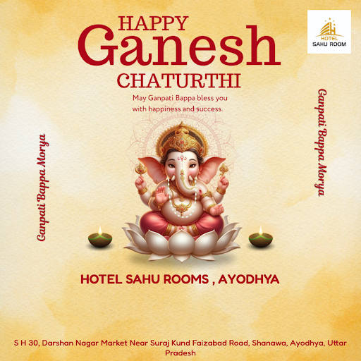 Celebrate Ganesh Chaturthi with us at Hotel Sahu Rooms, Ayodhya! As the Best Hotel in Ayodhya, we… post image