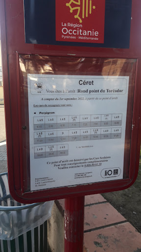 Arrêt Lio Bus Rond point du toréador