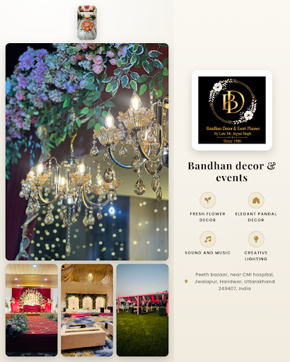 Bandhan decor & events specializes in wedding planning with expert flower decor and stunning pand… post image