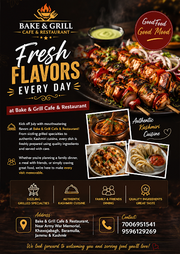Start your July with delicious flavors at Bake & Grill Cafe & Restaurant! From sizzling grilled s…