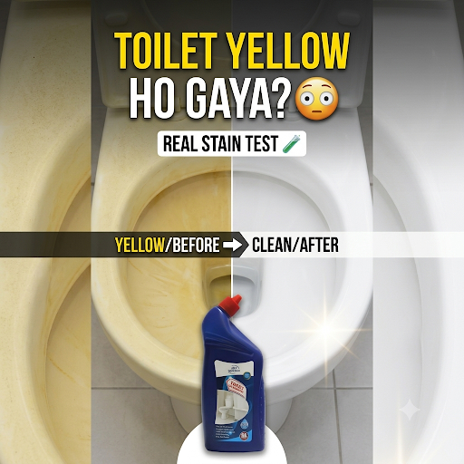 🧪 Toilet Yellow Ho Gaya? 😳 | Bathroom Stain Test #03 post image
