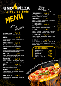 Menu UNOPIZZA Page 1