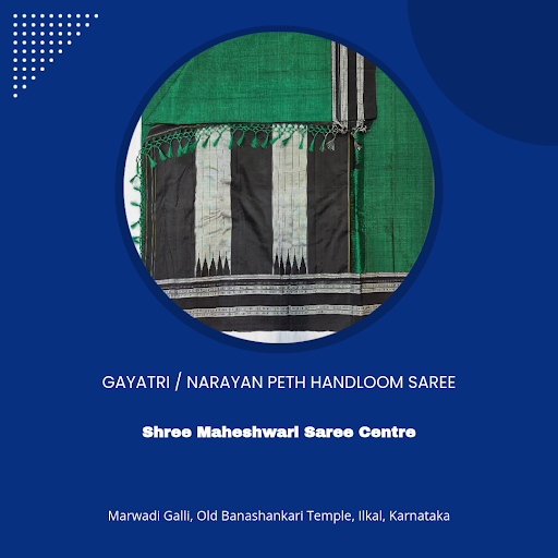 Experience the essence of traditional Ilkal handloom sarees at Shree Maheshwari Saree Centre! Our… post image