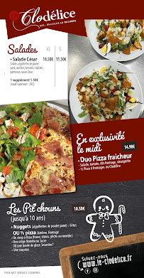 Menu Bar Brasserie Pizzeria Le Clodélice Lac de la Tricherie Page 7