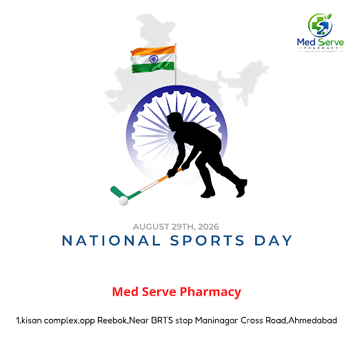 Celebrate National Sports Day at Med Serve Pharmacy, your trusted medical store for vitamin suppl… post image