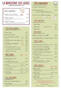 Menu La Brasserie des Loges Page 1