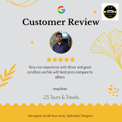 Vinay, a satisfied customer, gives us a 5-star rating! He loved the exceptional service at J.S To… post image