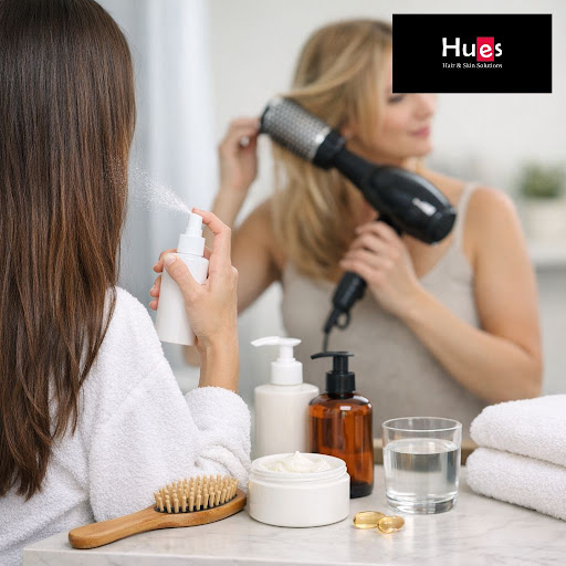 Just stepped out of a salon near you with gorgeous hair and want the glow to last longer? At Hues… post image