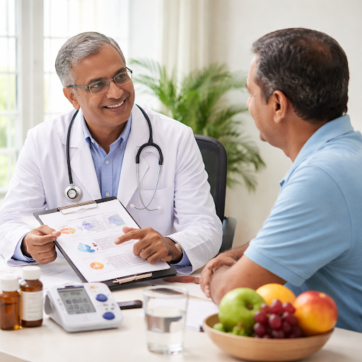 Managing high blood pressure is not only about tablets. At Dr Ganesh Ahire MBBS MD MEDICINE - SHR… post image
