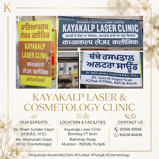 Best Laser Clinic in Muktsar, Kayakalp laser Clinic, Bombay CT Scan, Bathinda Road, Muktsar 15202… post image