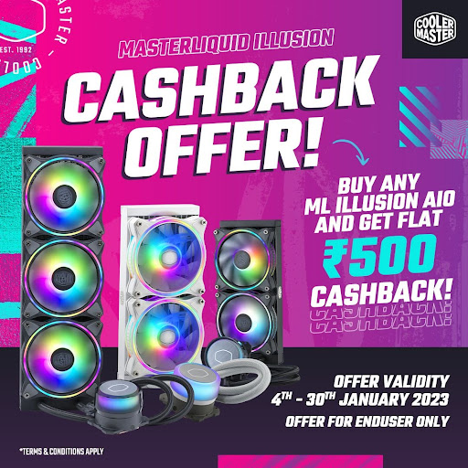 COOLER MASTER MASTERLIQUID ILLUSION CASHback offer post image