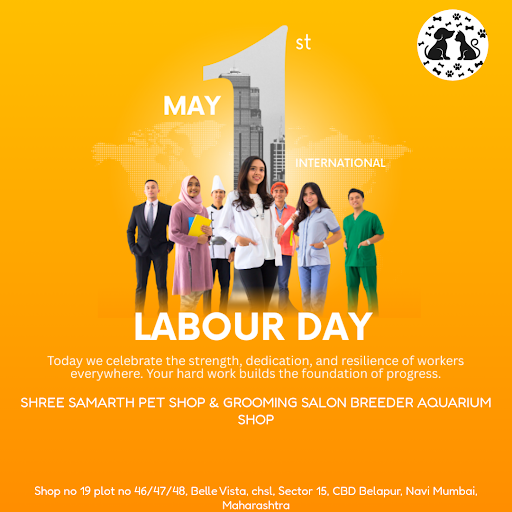 Celebrate a Happy Labour Day with your beloved pets! Visit Shree Samarth, the Best Pet Shop in Na…