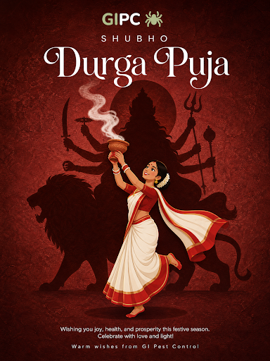 Shubho Durga Puja from all of us at GI Pest Control in Bengaluru! As you celebrate this joyous fe… post image