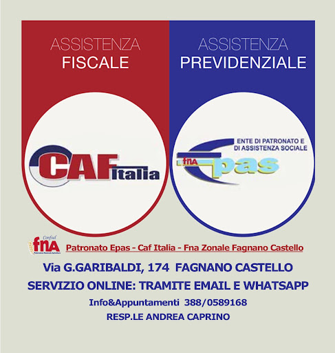 PATRONATO EPAS - CAF ITALIA - SINDACATO FNA ZONALE FAGNANO CASTELLO - Thumbnail