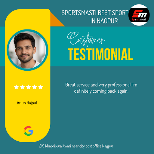 Arjun Rajput, a satisfied customer, raves about his exceptional experience at SPORTSMASTI BEST SP… post image