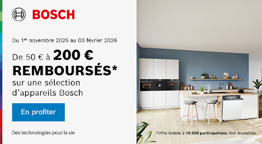 Offre de Remboursement BOSCH

Du 1er novembre 2025 au 3 février 2026



Dans le cadre de notre Offre de Remboursement exceptionnelle préparez-vous à faire le plein d’avantages avec BOSCH



⚠️ Attention : offre limitée aux 10 000 premiers participants. 

👉 Elle porte sur une sélection de fours, tables de cuisson et lave-vaisselle de la marque Bosch.



#Pulsat #Bosch #ODR #OffreDeRemboursement