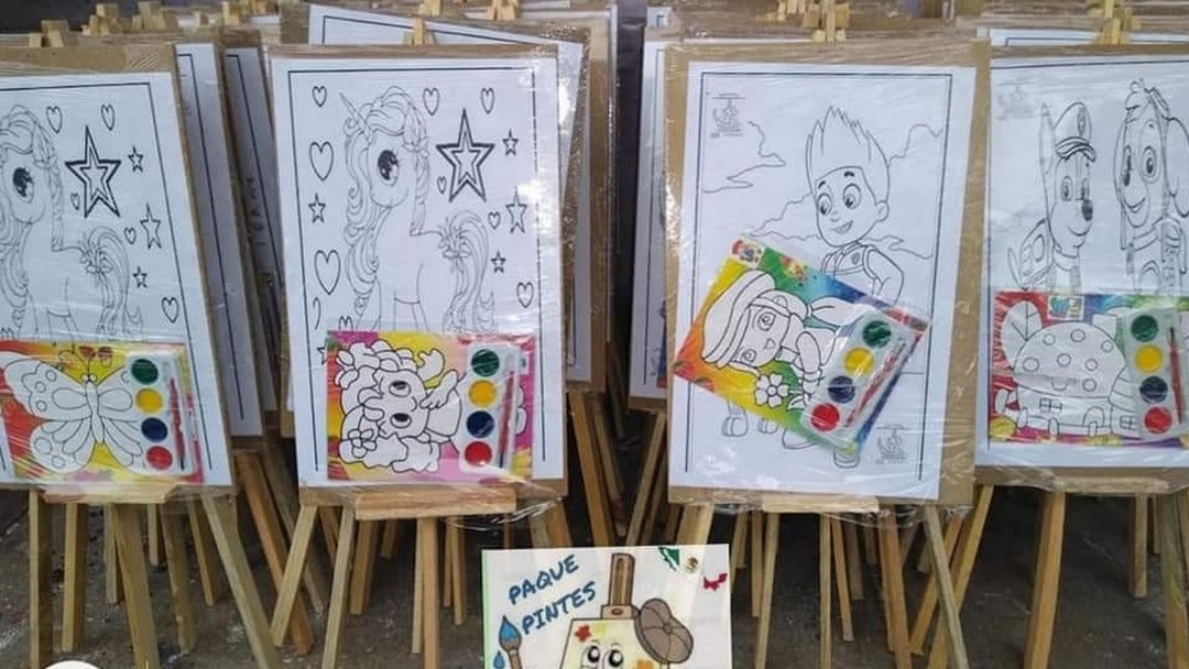 Caballetes Para 8 Niño (a) Para Pintar