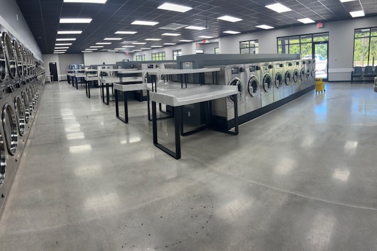 Clean laundry equipment at Fort Eisenhower Launderette in Augusta, GA