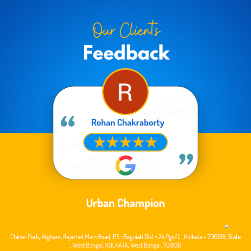 "Rohan Chakraborty, a satisfied customer from Kolkata, gives Urban Champion a 5-star rating for o… post image