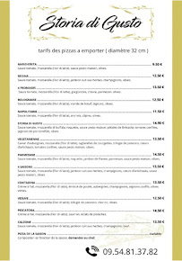Menu Storia di Gusto Page 1