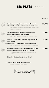 Menu Restaurant le Jardin d'été Quimper Page 3