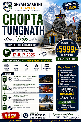Book the Chopta Tungnath Tour Package with Shyam Saarthi Travels and explore the breathtaking bea… post image