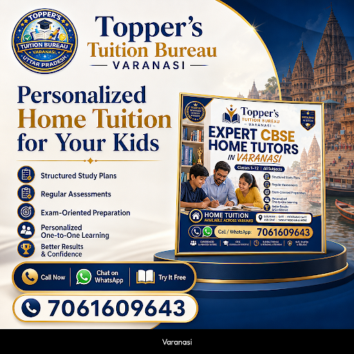 Topper's Tuition Bureau offers reliable home tuition in Varanasi. Contact us for experienced math… post image