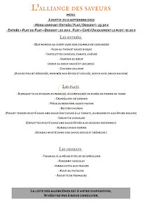 Menu L'alliance des saveurs Page 4