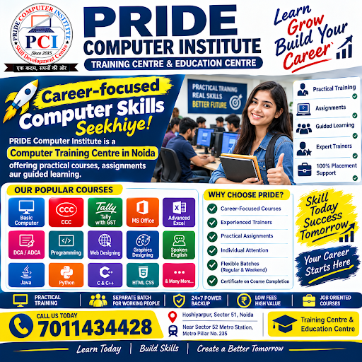 🚀 Career-focused computer skills seekhiye! PRIDE Computer Institute is a Computer Training Centre… post image
