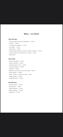 Menu Le Corail Page 3