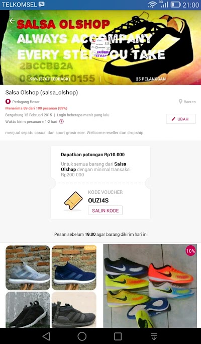Photos of SALSA SPORT (GROSIR SEPATU IMPORT DAN LOKAL)
