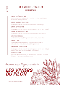 Menu Les Viviers du Pilon Page 3